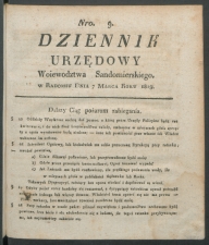 dziennik urzedowy woj.sandomierskiego 1819-9-00001